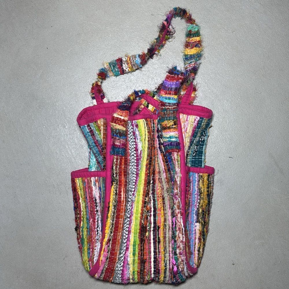 Multicolor Woven Tote Bag - Picture 4 of 7